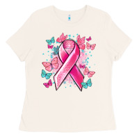 Bone Breast Cancer ribbon Cancer Awareness Ladies Tee - HowdyJamesFarm