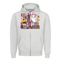 Dove Grey my 1st halloween Zipper Hoodie - BarkalooDesign
