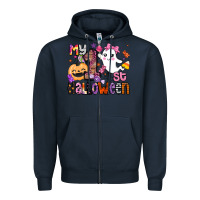 Navy my 1st halloween Zipper Hoodie - BarkalooDesign