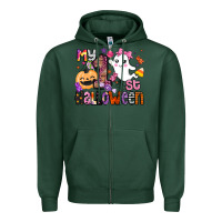 Sports Green my 1st halloween Zipper Hoodie - BarkalooDesign