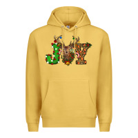 Antique Gold Christmas Joy Reindeer Premium Hoodie - RanaPortraitStore