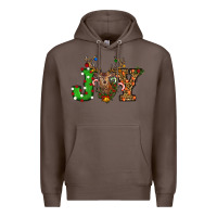 Coffee Christmas Joy Reindeer Premium Hoodie - RanaPortraitStore