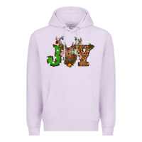 Lilac Christmas Joy Reindeer Premium Hoodie - RanaPortraitStore