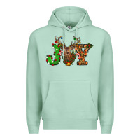Seafoam Christmas Joy Reindeer Premium Hoodie - RanaPortraitStore