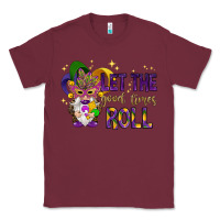 Burgundy Let the good times roll with gnome Classic Tee - HowdyJamesFarm