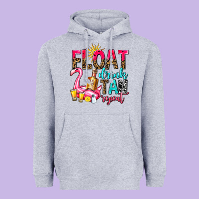 Float Drink Tan Repeat Heavyweight Hoodie Designed By Adodesignshop