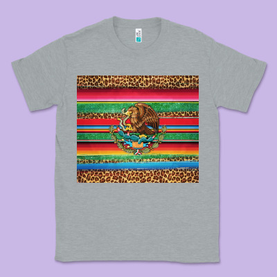 Serape Leopard Mexican Classic Tee Designed By Jasminsmagicworld