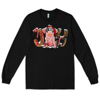 Black joy with pig Long Sleeve Tee - RanaPortraitStore