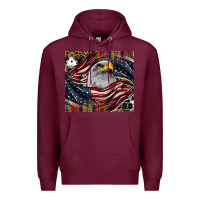 Burgundy American eagle Premium Hoodie - CowhideDigitalArt