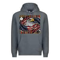 Rock American eagle Premium Hoodie - CowhideDigitalArt