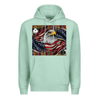Seafoam American eagle Premium Hoodie - CowhideDigitalArt