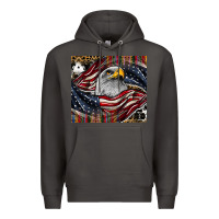 Smoke American eagle Premium Hoodie - CowhideDigitalArt