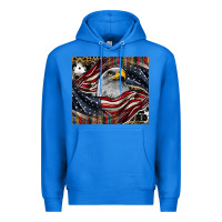 True Royal American eagle Premium Hoodie - CowhideDigitalArt