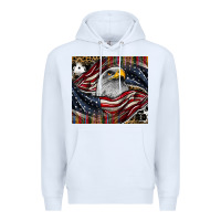 White American eagle Premium Hoodie - CowhideDigitalArt