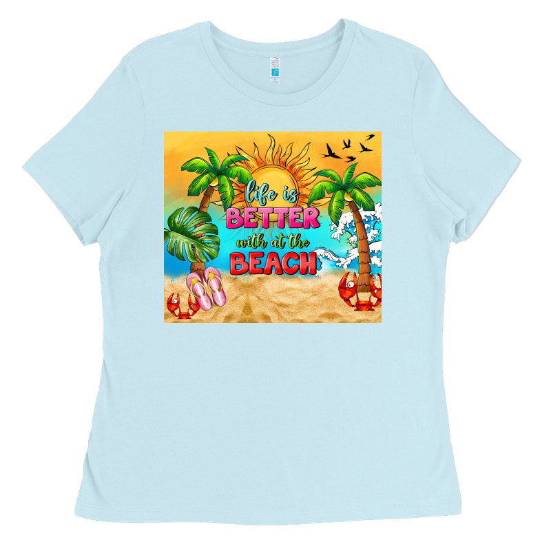 Life Is Better With At The Beach Ladies Tee by TumblerDesignByShophia | Teevron