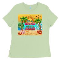 Matcha life is better with at the beach Ladies Tee - TumblerDesignByShophia