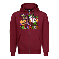 Burgundy my 1st halloween Zipper Hoodie - BarkalooDesign