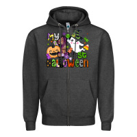 Charcoal Heather my 1st halloween Zipper Hoodie - BarkalooDesign