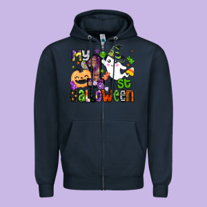 My 1st Halloween Zipper Hoodie Designed By Barkaloodesign