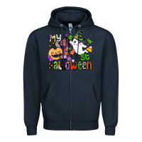 Navy my 1st halloween Zipper Hoodie - BarkalooDesign