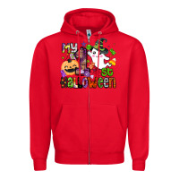 Red my 1st halloween Zipper Hoodie - BarkalooDesign