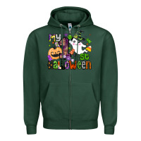 Sports Green my 1st halloween Zipper Hoodie - BarkalooDesign