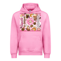 Fuchsia Pink cafecito y chisme Urban Hoodie - JahusDesignShop