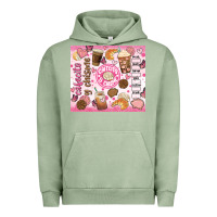 Pigment Oil Green cafecito y chisme Urban Hoodie - JahusDesignShop