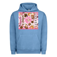 Pigment Pebble Blue cafecito y chisme Urban Hoodie - JahusDesignShop