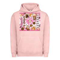 Pigment Salmon cafecito y chisme Urban Hoodie - JahusDesignShop