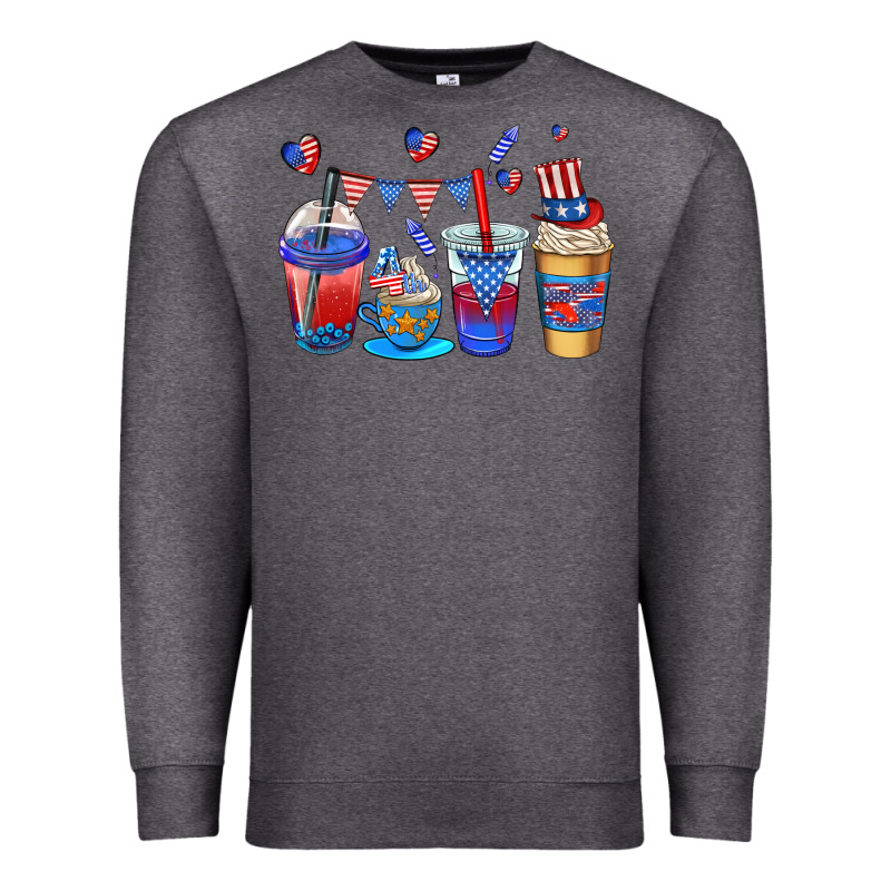 4th Of July Coffee Cups Premium Sweatshirt by AdoDesignShop | Teevron