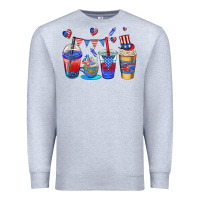 Heather Grey 4th of july coffee cups Premium Sweatshirt - AdoDesignShop