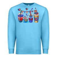 Ocean Blue 4th of july coffee cups Premium Sweatshirt - AdoDesignShop