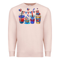 Pale Pink 4th of july coffee cups Premium Sweatshirt - AdoDesignShop