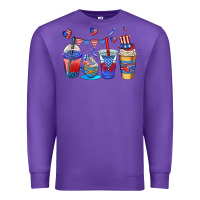 Purple 4th of july coffee cups Premium Sweatshirt - AdoDesignShop