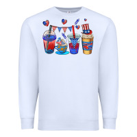White 4th of july coffee cups Premium Sweatshirt - AdoDesignShop