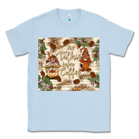 Dusty Blue no talkie before coffee with gnomies Classic Tee - TumblerDesignByShophia