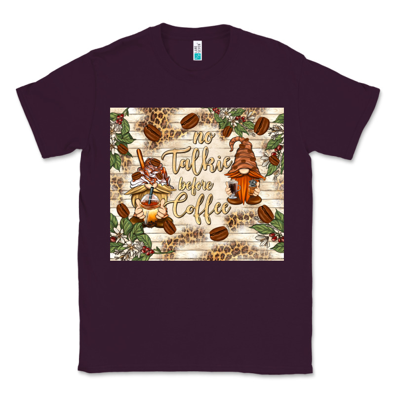 No Talkie Before Coffee With Gnomies Classic Tee by TumblerDesignByShophia | Teevron