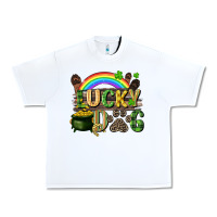 White Lucky dog St. Patrick's Day Urban Heavy Tee - CowGirlArtShop