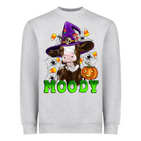 Heather Grey moody cow Heavyweight Sweatshirt - Artiststas