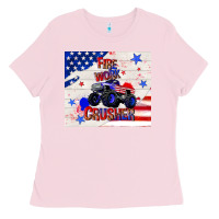 Bubblegum Pink firework crusher 4th of july Ladies Tee - TumblerDesignByShophia