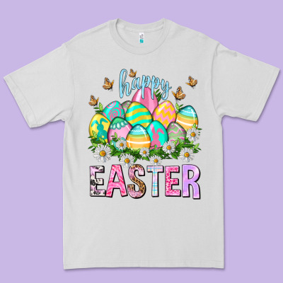 Happy Easter With Eggs Premium Tee Designed By Nancycooperartshop
