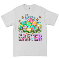 Dove Grey Happy Easter with eggs Premium Tee - NancyCooperArtShop