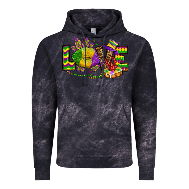 Love Lips Mardi Gras Vintage Hoodie by OliviaCreatesArt | Teevron