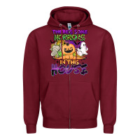 Burgundy theres some horrors in this house Zipper Hoodie - BarkalooDesign