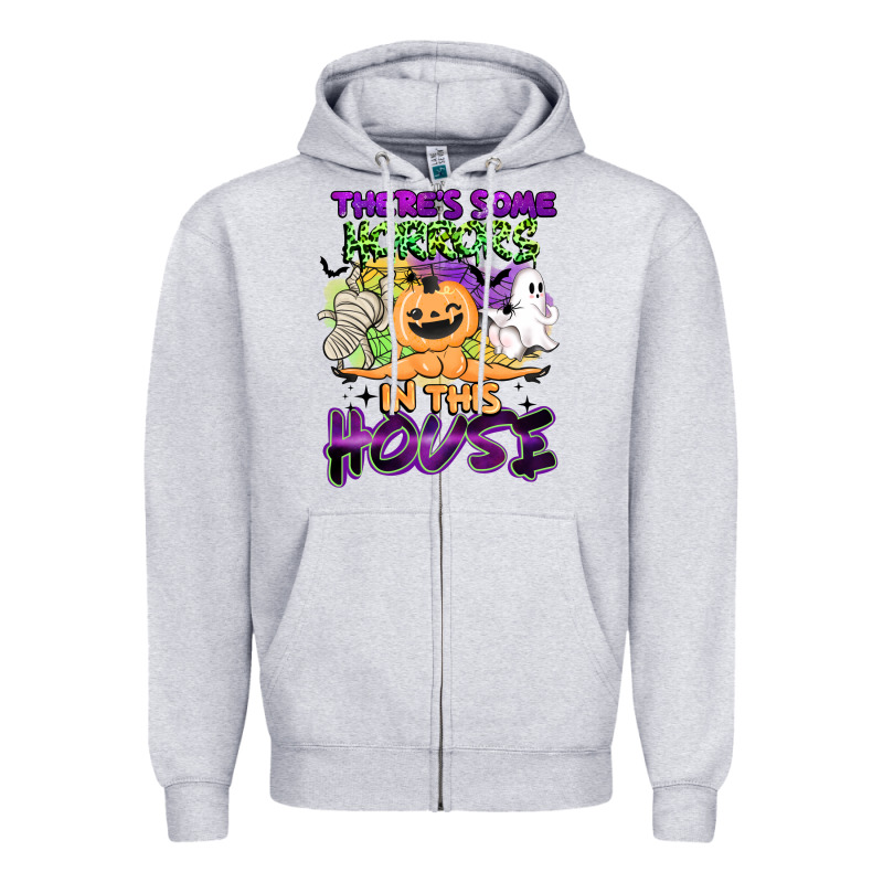 Theres Some Horrors In This House Zipper Hoodie by BarkalooDesign | Teevron