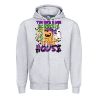 Heather Grey theres some horrors in this house Zipper Hoodie - BarkalooDesign