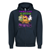 Navy theres some horrors in this house Zipper Hoodie - BarkalooDesign