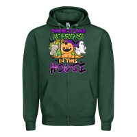 Sports Green theres some horrors in this house Zipper Hoodie - BarkalooDesign