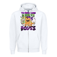 White theres some horrors in this house Zipper Hoodie - BarkalooDesign